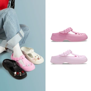 【Crocs】中性鞋 經典瑪麗珍克駱格 粉色 洞洞鞋(210581-6ZW/210581-6WY)