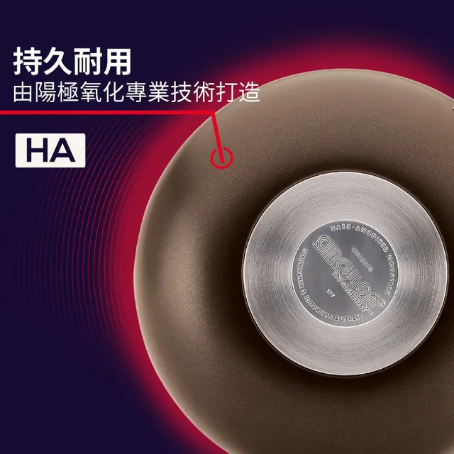 【MEYER 美亞】CIRCULON圈圈鍋黑鑽巧克力系列減油鎖水鍋紋不沾鍋炒鍋30.5cm(IH/電磁爐適用)