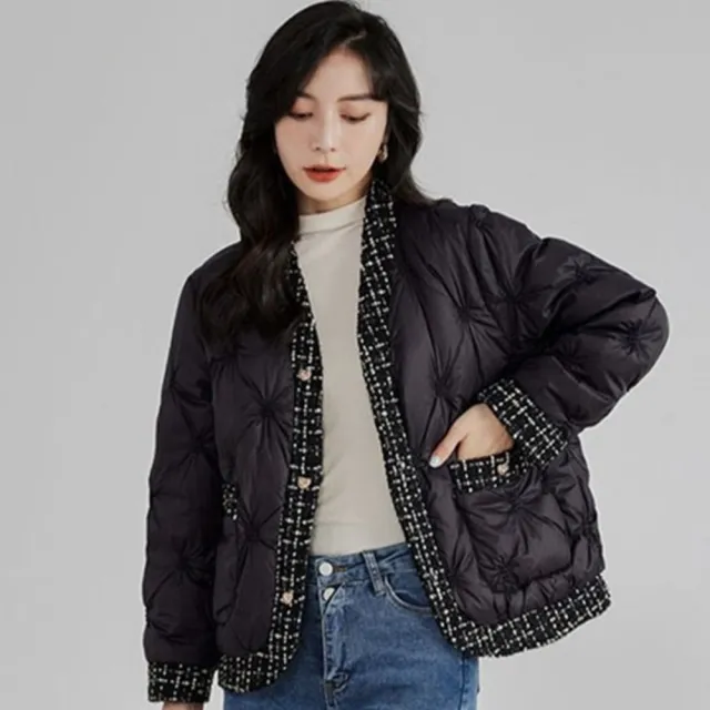 【巴黎精品】頂級真羽絨外套90%鴨絨羽絨衣秋冬外套保暖上衣大碼休閒女裝(百搭女外套2色n1lu3)
