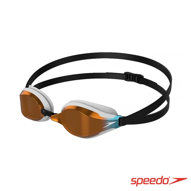 【SPEEDO】成人競技鏡面泳鏡 SPEEDSOCKET(白)