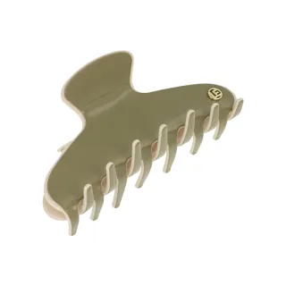 【L. ERICKSON】滾邊雙色抓夾〈綠 / 奶油白〉