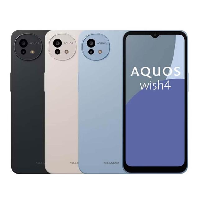 SHARP夏普 AQUOS wish4 是一款高效能 5G 智慧型手機，搭載 6.6 吋 HD+ 螢幕（1612 x 720 解析度），八核心處理器提供流暢運作，6GB RAM 與 128GB 儲存空間（支援 microSD 擴充），適合多工使用。主相機 5000 萬畫素 + 500 萬畫素，800 萬畫素前鏡頭，支援視訊通話。IP68 防水防塵設計，5000mAh 大容量電池，機身輕薄僅 190g（166 x 76 x 8.8mm），顏色選擇夜色黑、湖水藍、月光白。支援 Android 14 系統、藍芽、雙卡雙待、5G NR Sub-6 及多頻段 4G LTE，NCC 認證碼 CCAF245G0260T7，完美適合日常通訊與娛樂需求。