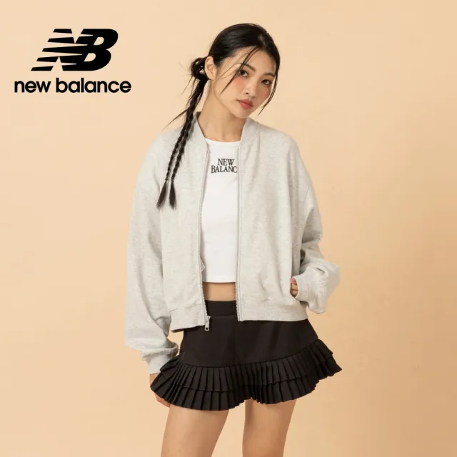 【NEW BALANCE】NB 外套 棉質外套_女性_深灰/淺灰_WJ617058ABR_WJ617058AHH(美版 版型偏大)