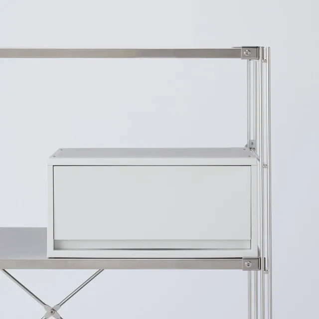 【MUJI 無印良品】PP資料盒/橫式/深型/白灰(2入組)