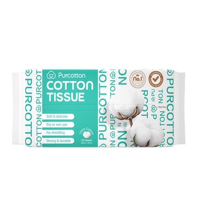 【Purcotton】全棉時代 100%純棉乾濕兩用巾 100片(20*20公分)