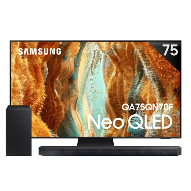 【Samsung 三星】75型 4K Neo QLED 144Hz Mini LED AI智慧顯示器 75QN70F(QA75QN70FAXXZW)