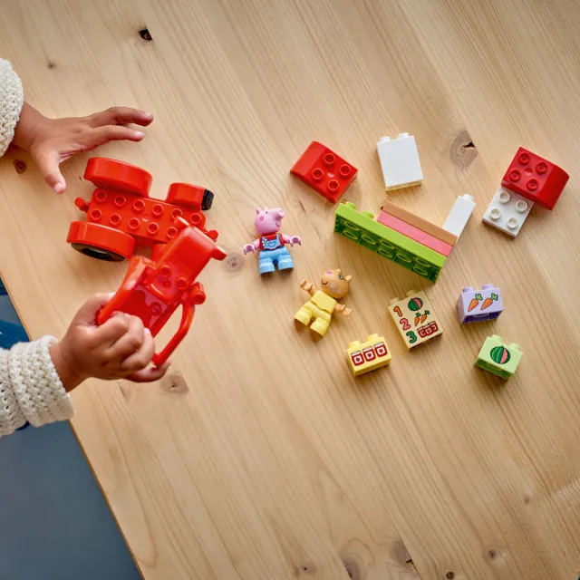 【LEGO 樂高】得寶系列 10468 拖拉機和市集(佩佩豬 學習遊戲 幼兒玩具 積木)