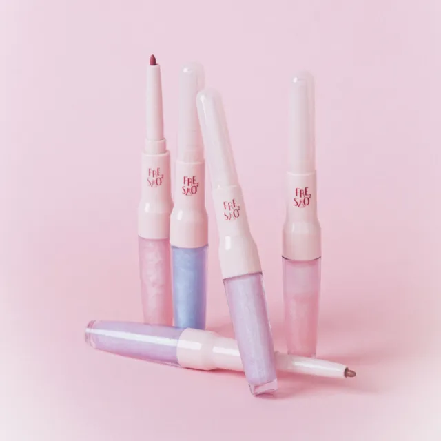 【FreshO2】Lip2晶透感應小豐蜜2.7g(唇線筆+pH值變色果凍唇蜜雙頭設計 水光潤澤 保濕膨潤)