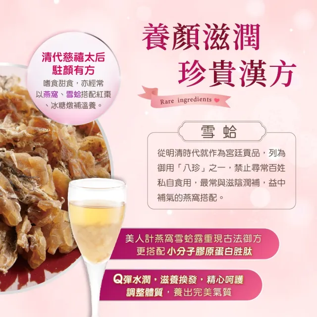 【華陀扶元堂】美人計燕窩雪蛤露1盒-效期115/10(6瓶/盒-膠原蛋白/養顏美容/EGF)(春節禮盒)中秋禮盒