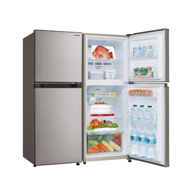 SANLUX 臺灣三洋 SR-V238B 雙門冰箱，238L 大容量設計，適閤中小型家庭使用。搭載節能變頻壓縮機，省電環保且運轉靜音。冷藏與冷凍室分離設計，提升保鮮效果，讓蔬果維持新鮮。多層可調整置物架，提供靈活收納空間，易清潔防鏽門板，提升使用便利性。臺灣三洋 SR-V238B 冰箱，品質保證，結合實用功能與時尚外觀，是家庭的理想選擇。