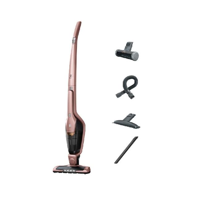 Electrolux 伊萊克斯 ZB3314AK 無線直立吸塵器，配備 HEPA 濾網與有刷馬達，輕量設計僅 3.1kg 至 5kg，適合手持或直立使用。適用於木材、鋼材、石材、床墊、大理石、磁磚、短毛地毯、強化地板、木地板、深色地板、貼皮等多種表面，專為乾式清潔設計，噪音控制在 71-80dB，提供高效吸塵體驗。享有兩年保固，保固期內免費到府收送服務。伊萊克斯免付費客服電話：0800-888-259。