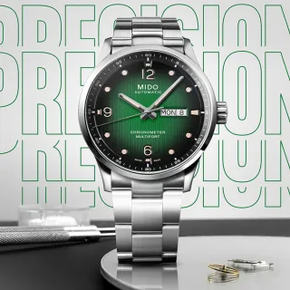 【MIDO 美度】MULTIFORT M 先鋒 Caliber 80天文台認證機械錶-綠/42mm 禮物(M0384311109700)
