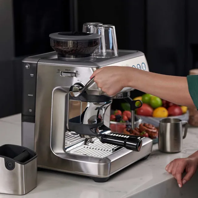 【Breville】BES876XL the Barista Express Impress咖啡機（隕石灰）(總代理公司貨)
