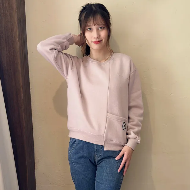 【Hana Mokuba】花木馬日系女裝不對稱剪接口袋簡約百搭上衣