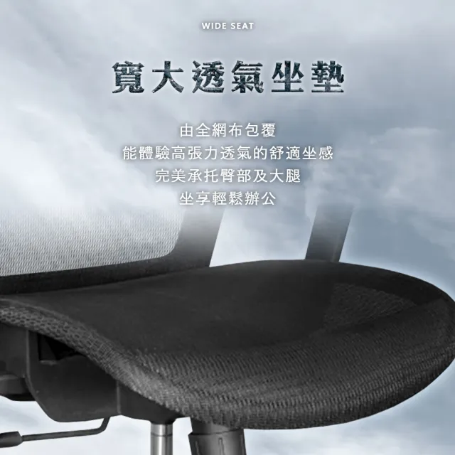【C-FLY】洛斯高背全網人體工學電腦椅｜可調頭枕｜升降扶手｜逍遙後仰｜全網透氣（辦公椅/主管椅/電腦椅）
