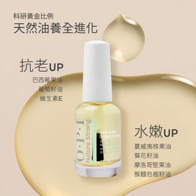 【O.P.I】指緣油 15mL 刷頭型-NSSC004(植萃全效專業手足保養系列/官方直營)