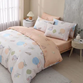 【HongYew 鴻宇】300織美國棉 薄被套床包組-多款任選(雙人)