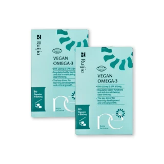 【RUIJIA 露奇亞】Omega-3純素藻油膠囊2盒組 60粒/盒(DHA+EPA 孕哺推薦 TG型藻油)