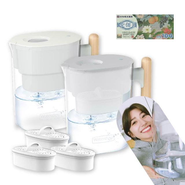 【Waterdrop】Chubby圓滾滾濾水壺1年份套組3.5L PT-04(1壺1芯+3芯)