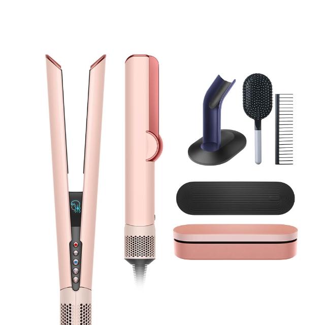 【dyson 戴森】HT01 Airstrait™ 二合一吹風直髮器 離子夾(山櫻粉禮盒版 限定色)