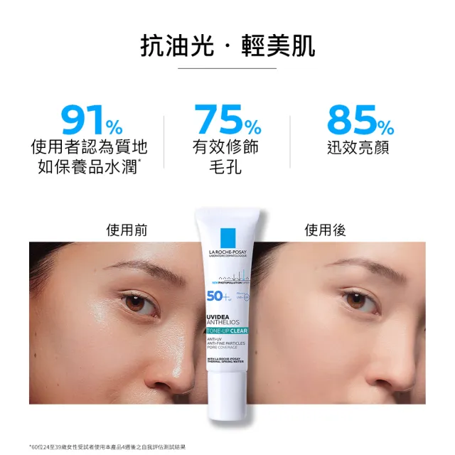 【理膚寶水】獨家限定★太空科技防全護極致抗油光防曬亮白乳 30ml買60送60_C