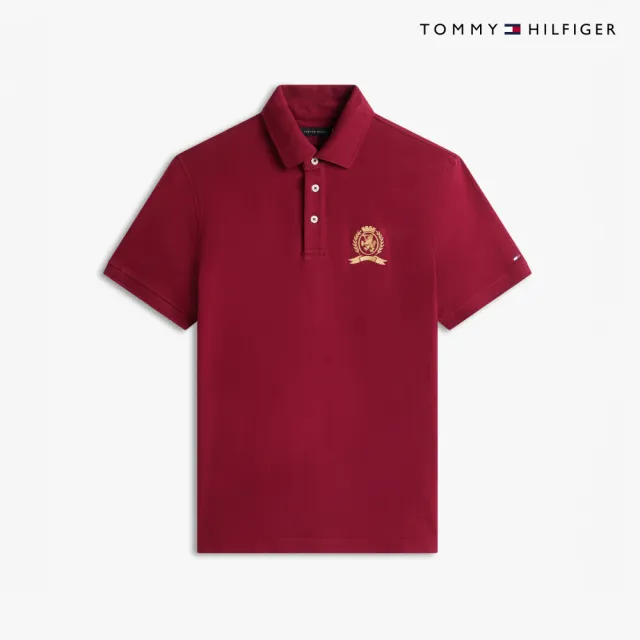 【TOMMY HILFIGER】官方旗艦館TH標準版型 Polo 衫_紅色