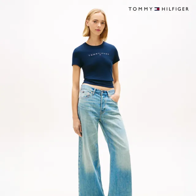 【TOMMY HILFIGER】官方旗艦館標誌修身版型 T 恤_藍色