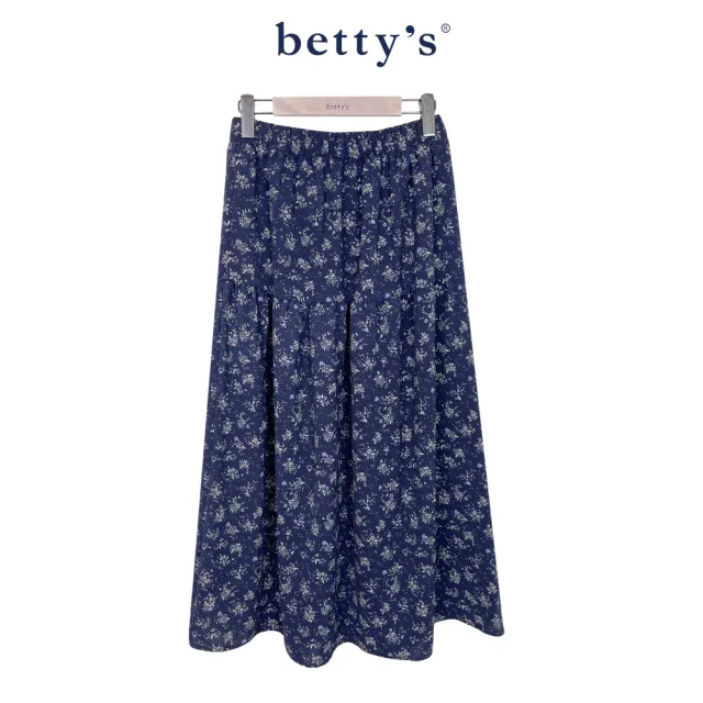 【betty’s 貝蒂思】滿版小碎花舒適氣質長裙(藍色)