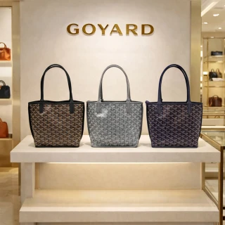 【GOYARD 高雅德】Anjou Mini Bag Y字老花皮革雙面購物包(多色任選)