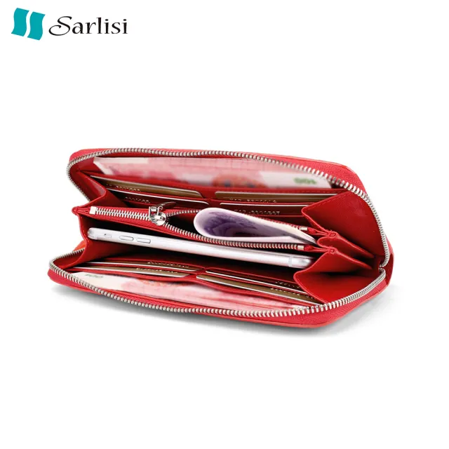 【Sarlisi】雙11 夏麗絲2026尊品泰國鱷魚皮長夾皮夾皇冠骨拉鏈手拿包單拉鏈彩色鱷魚長夾