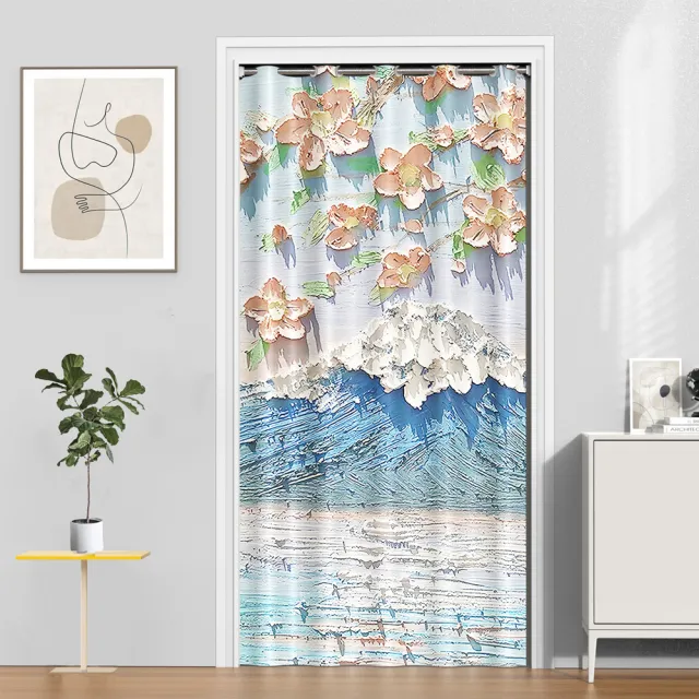 【巴芙洛】冷氣拉簾 日式系列打孔穿桿式拉簾寬150x長200cm(送桿子/空調門簾/門簾/拉簾/隔簾/長門簾/窗簾)