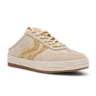 【steve madden】串珠拼接綁帶休閒穆勒鞋 DUGOUT(米色)