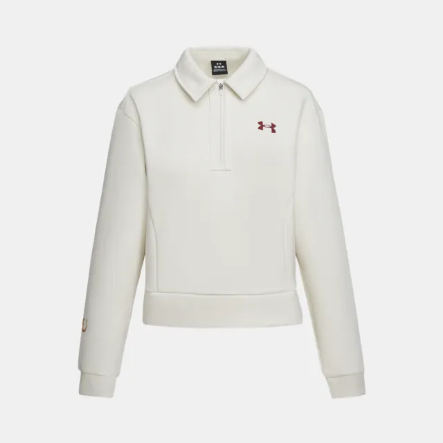 【UNDER ARMOUR】UA 女 APAC LNY CNY 新年 Fleece 半開襟長袖帽T_6014320-110(白色)