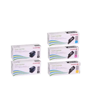 【FUJIFILM 富士軟片】二黑三彩組★CT201591x2-94 原廠原裝 碳粉匣組(黑2000張/彩1400張/彩色C205/215系列)