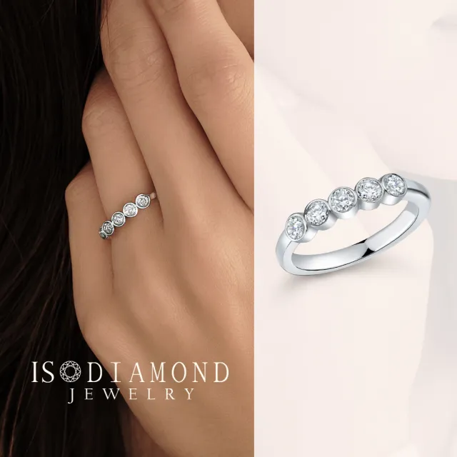 【IS DIAMOND】77樂購優惠! 50分 極美D色 滿鑽鑽石戒指 任選 線戒(培育鑽石)