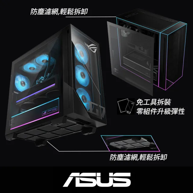 【ASUS 華碩】+微軟M365★Ryzen 5 RX9060 XT電競電腦(Ryzen 5 8400F/16G/1TB SSD/RX9060 XT/W11/GM700TZ)