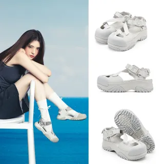 【FILA】韓韶禧代言款 PEITO MAX SD 中性涼鞋-灰(4-S141A-031)