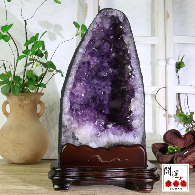 【開運方程式】巴西紫晶洞鈦晶方解石共生12kg(JU451紫水晶洞風水開運擺設)