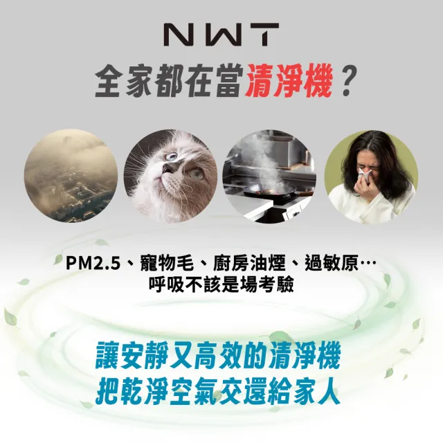 【NWT 威技】一級能效 AI 智慧聯網空氣清淨機(WAC02AW)