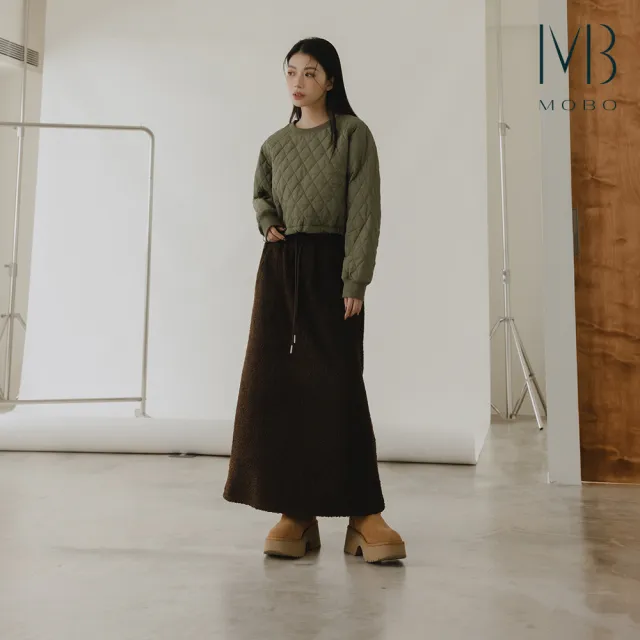 【MO-BO】慵懶捲捲毛舒芙蕾長裙