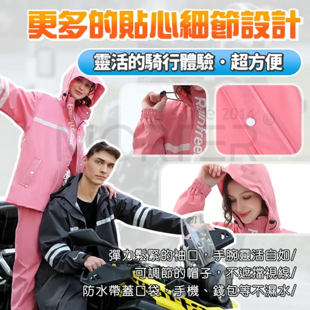 【MorTer】兩件式雨衣 防風防水抗濕不悶熱 雨衣 兩件式雨衣套裝 防水防風透氣 機車雨衣 雨褲套裝