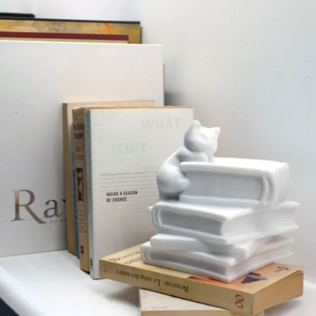 【Gallery Chuan 筌美術】品格_石雕(動物 貓 書擋 送禮 限量)