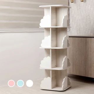 【MyTolek 童樂可】台灣製 第四代轉圈圈收納4層書櫃(旋轉書櫃 兒童收納櫃 兒童書櫃)