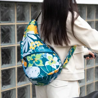 【HEALTHY BACK BAG】官方直營-印花系列RECYCLED PRINT SMALL 斜背包-湖水花園 男包 女包 側背包 大容量包