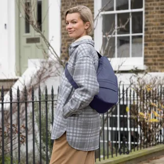 【HEALTHY BACK BAG】官方直營-再生材質 RECYCLED NYLON SMALL 斜背包-海洋藍 男包 女包 側背包 大容量包