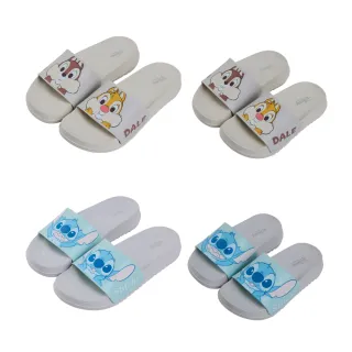 【Disney 迪士尼】迪士尼親子鞋  奇蒂 史迪奇 親子款不對稱印刷防水輕量拖鞋(MIT台灣在地工廠製造)