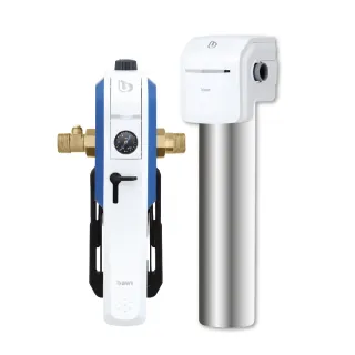 【BWT 德國倍世】前置拆洗式雜質過濾器+不鏽鋼顯示型除氯過濾器 全戶/全屋式淨水(E1 HWS+SLIM JUMBO)