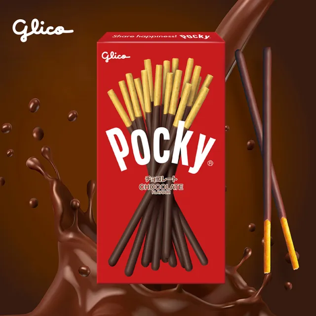 【Glico 格力高】官方直營 Pocky百奇 巧克力棒X10盒入(巧克力/草莓/抹茶/牛奶餅乾)