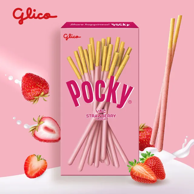 【Glico 格力高】官方直營 Pocky百奇 巧克力棒X10盒入(巧克力/草莓/抹茶/牛奶餅乾) (點心/餅乾/零食)