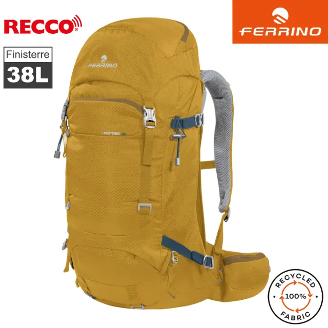 【FERRINO】Finisterre 38 登山健行網架背包 75742 鵝黃色(後背包 登山背包 大容量背包)